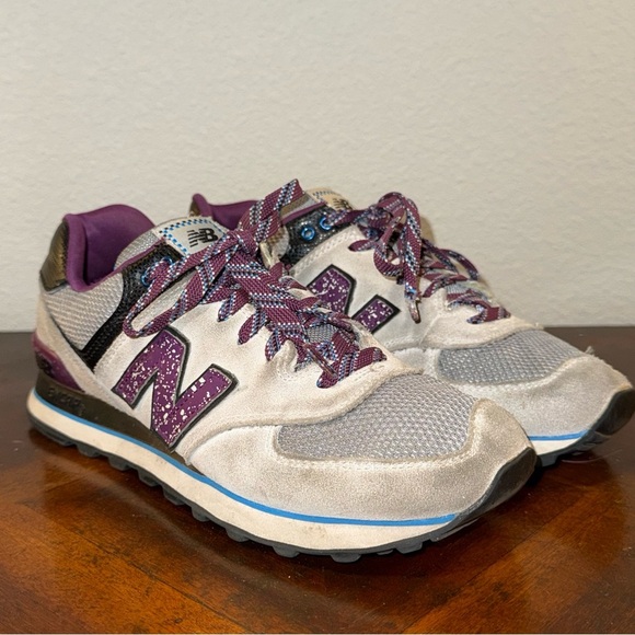 New Balance 574 Retro Purple and Gray Sneakers classic women’s 8 - Picture 1 of 12